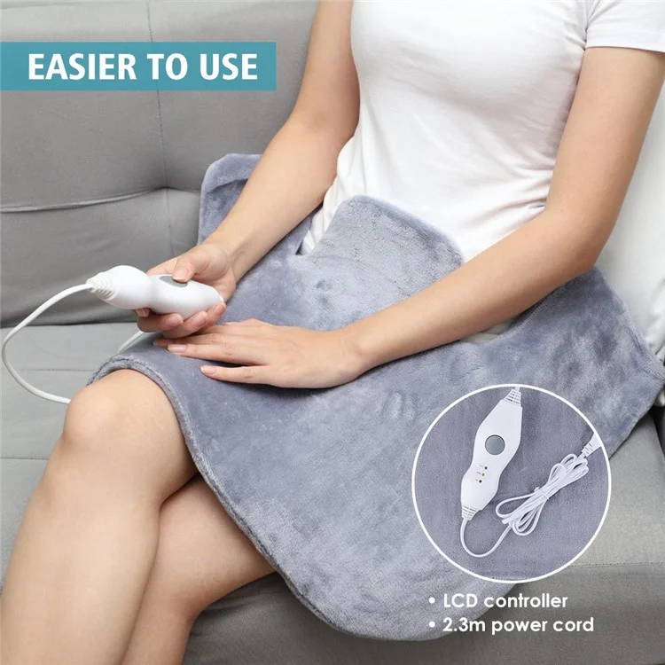 Electric Heating Pad for Neck Back Pain Relief Shoulder Heating Shawl Wrap Heat Therapy Winter Thermal Blanket - EU Plug