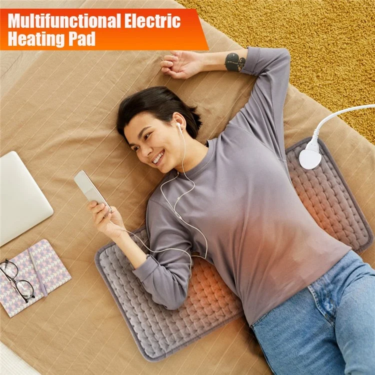 110V-240V Electric Heating Pad for Abdomen Waist Back Pain Relief 3 Timer 10 Heat Levels 12x24 inch Washable Physiotherapy Heat Pad - US Plug