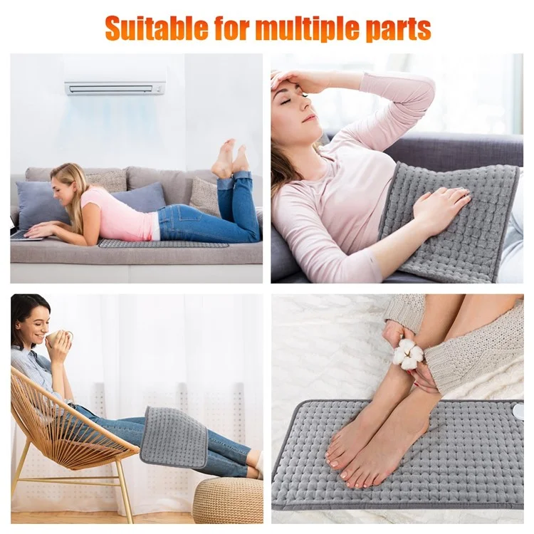 110V-240V Electric Heating Pad for Abdomen Waist Back Pain Relief 3 Timer 10 Heat Levels 12x24 inch Washable Physiotherapy Heat Pad - US Plug