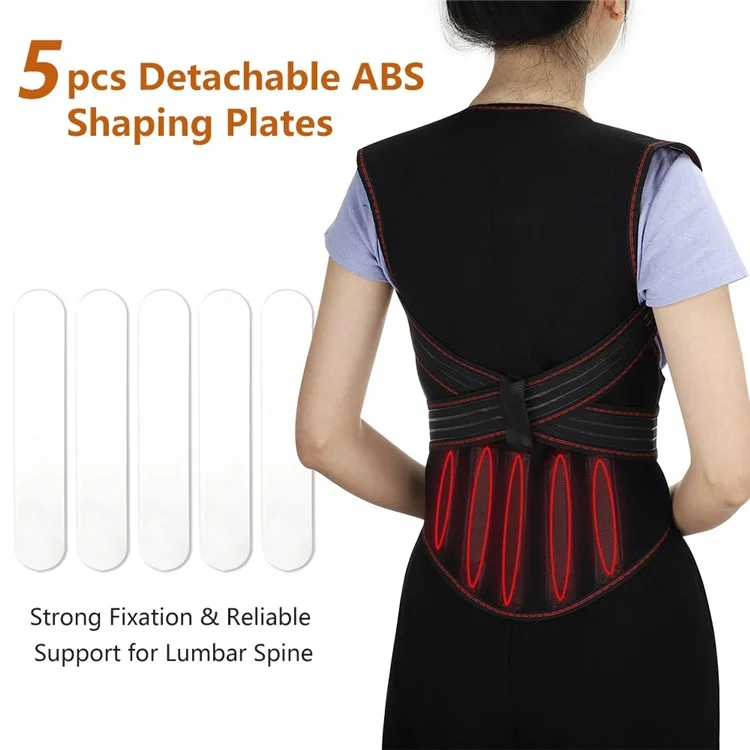 108 Magnets Tourmaline Magnetic Therapy Self-heating Vest Waist Back Shoulder Posture Corrector Spine Lumbar Brace Support Belt Pain Relief - L