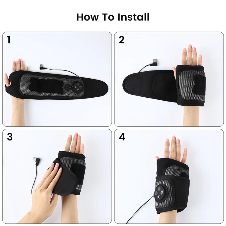 Braçadeira Inteligente KY-1042 Massageador de Pulso Tratamentos de Relaxamento Compressão de Mão Massageador de Ar Quente Compress Braçadeira de Aquecimento de Pulso Massageador