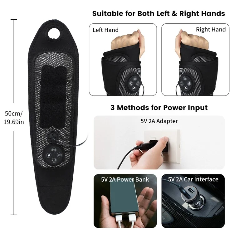 Braçadeira Inteligente KY-1042 Massageador de Pulso Tratamentos de Relaxamento Compressão de Mão Massageador de Ar Quente Compress Braçadeira de Aquecimento de Pulso Massageador