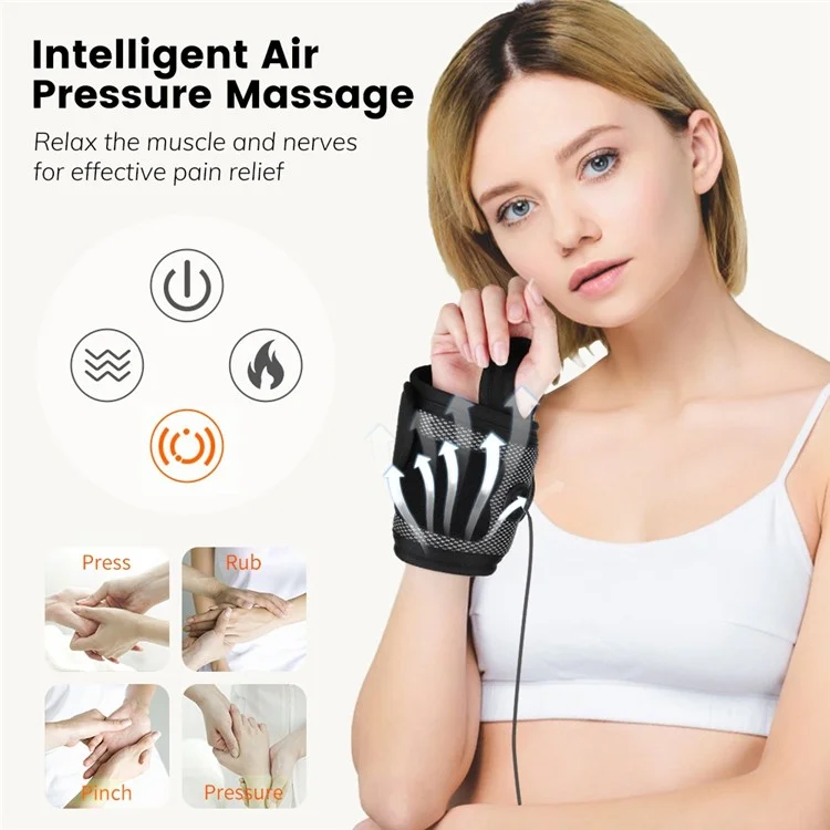 Braçadeira Inteligente KY-1042 Massageador de Pulso Tratamentos de Relaxamento Compressão de Mão Massageador de Ar Quente Compress Braçadeira de Aquecimento de Pulso Massageador