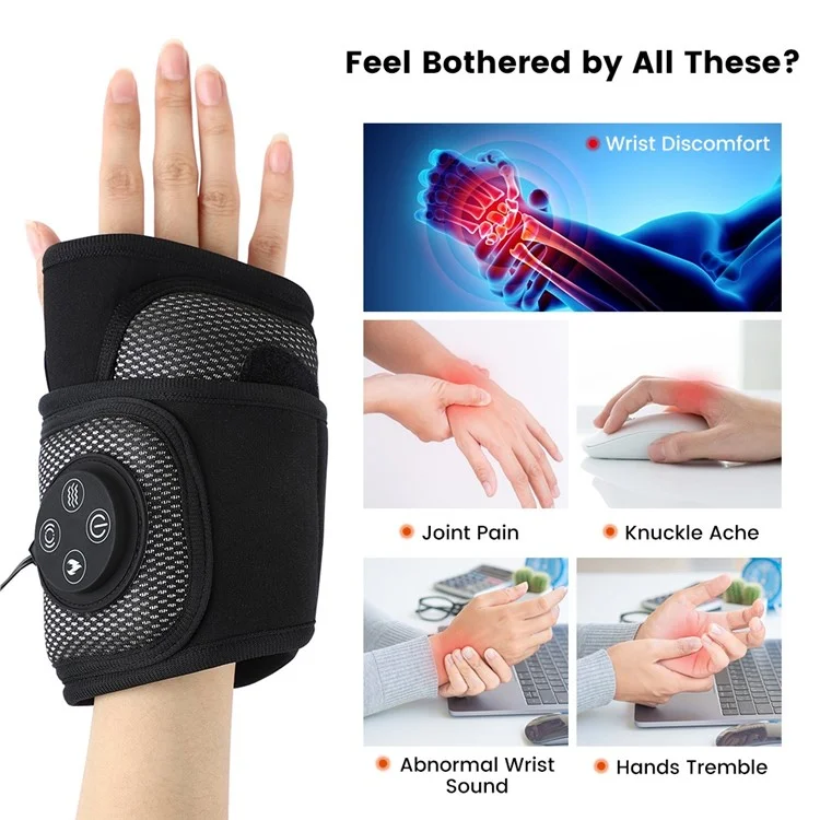 Braçadeira Inteligente KY-1042 Massageador de Pulso Tratamentos de Relaxamento Compressão de Mão Massageador de Ar Quente Compress Braçadeira de Aquecimento de Pulso Massageador