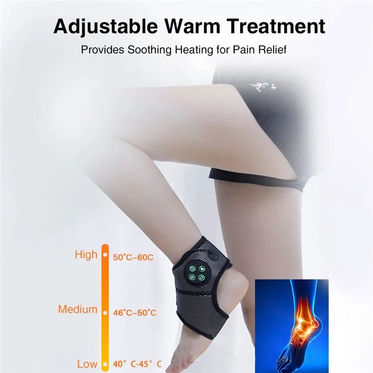 KY-1051 Smart Massaggio Caviglia Massaggiatore Compressione Tutore Caviglia Piede Massaggio Elettrico Vibrazione Caldo Compressione Riscaldamento Tutore Massaggio Caviglia
