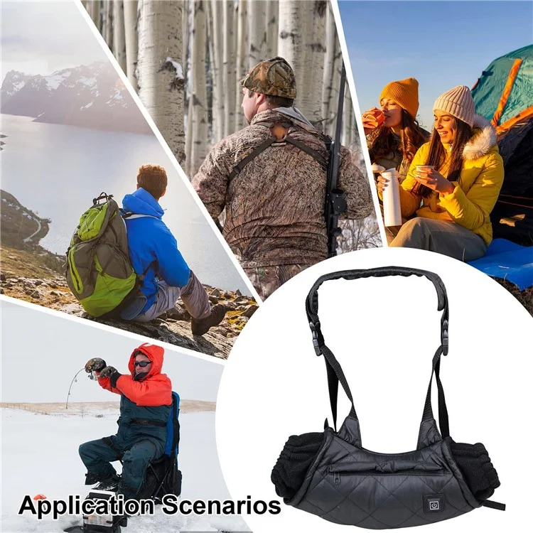 Electric Hand Warmer Rechargeable Heated Hand Muff with 3 Heat Modes Portable Graphene Hand Warmer Bag for Winter Outdoor Hunting Camping Football Golf - Camouflage Green