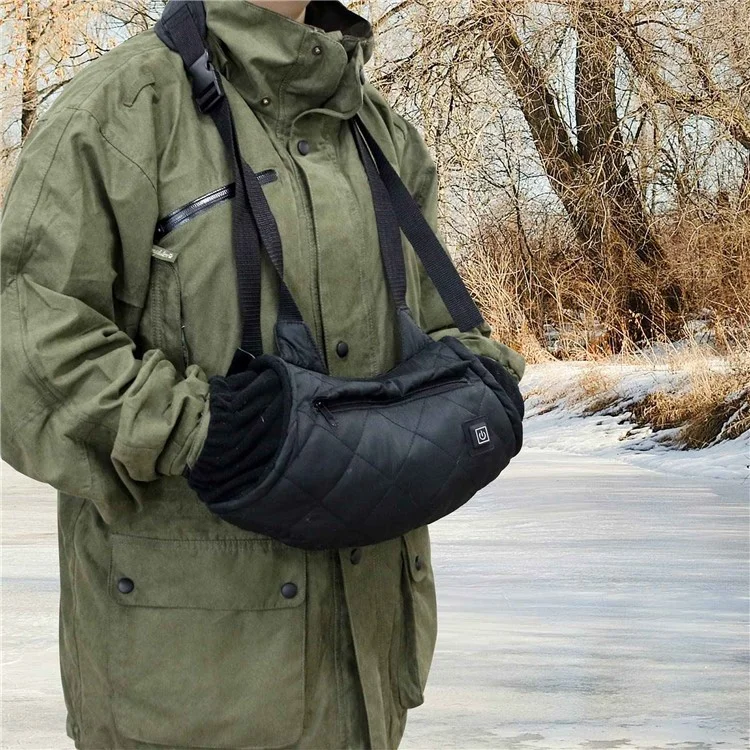 Electric Hand Warmer Rechargeable Heated Hand Muff with 3 Heat Modes Portable Graphene Hand Warmer Bag for Winter Outdoor Hunting Camping Football Golf - Camouflage Green