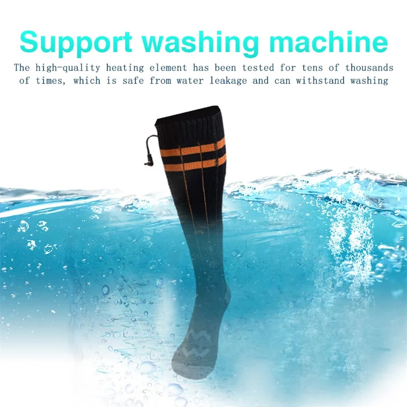 1 Pair Winter Boot Heated Socks Warm Socks Electric Heating Socks for Fishing Camping Hiking