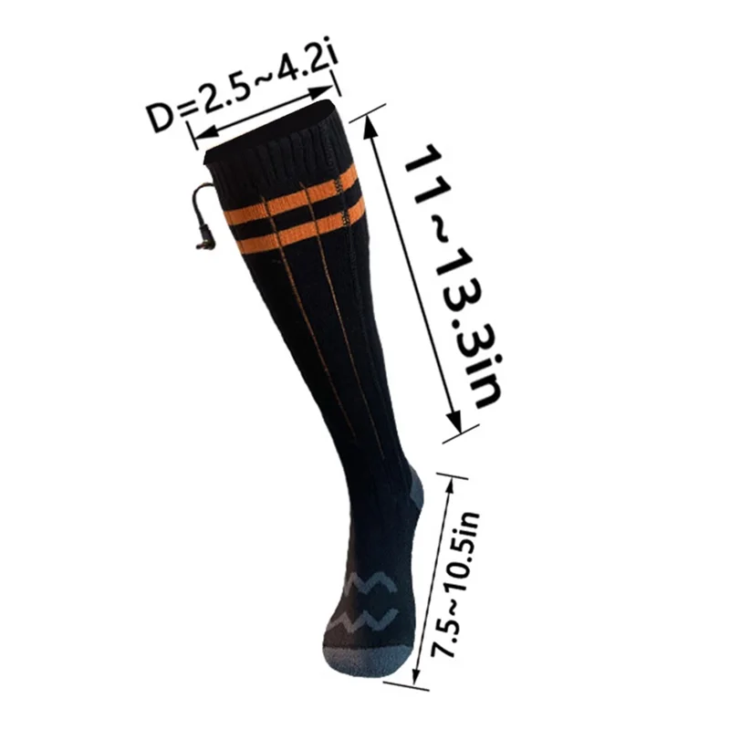 1 Pair Winter Boot Heated Socks Warm Socks Electric Heating Socks for Fishing Camping Hiking