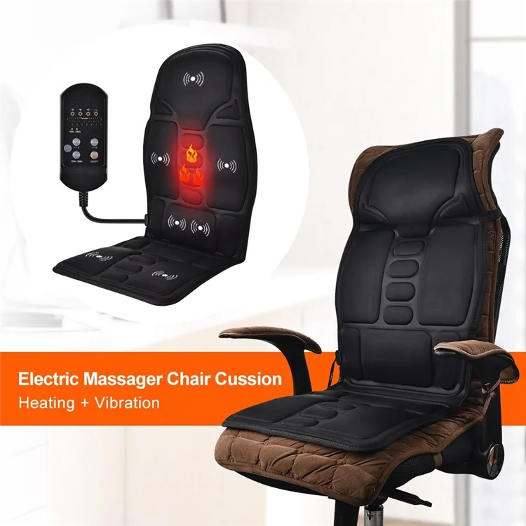 Aushen 7 Motor Electric Riscaldamento Elettrico Vibrante Posteriore Massager Cushion Car Home Office Lombare Materasso Matrofondo - Spina Degli Stati Uniti