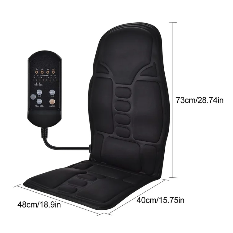 Aushen 7 Motor Electric Riscaldamento Elettrico Vibrante Posteriore Massager Cushion Car Home Office Lombare Materasso Matrofondo - Spina Degli Stati Uniti