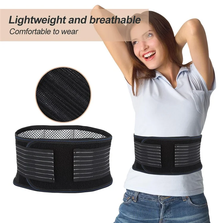 20 Magnets Self-heating Waist Brace Support Pain Relief Tourmaline Magnetic Therapy Lumbar Support Belt - L