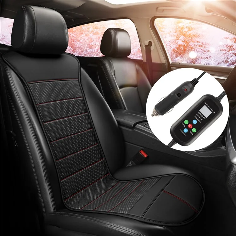 Universal 12V / 24V Car Seat Heater Cushion Winter Keep Warmer Heating Cover Pad - Black