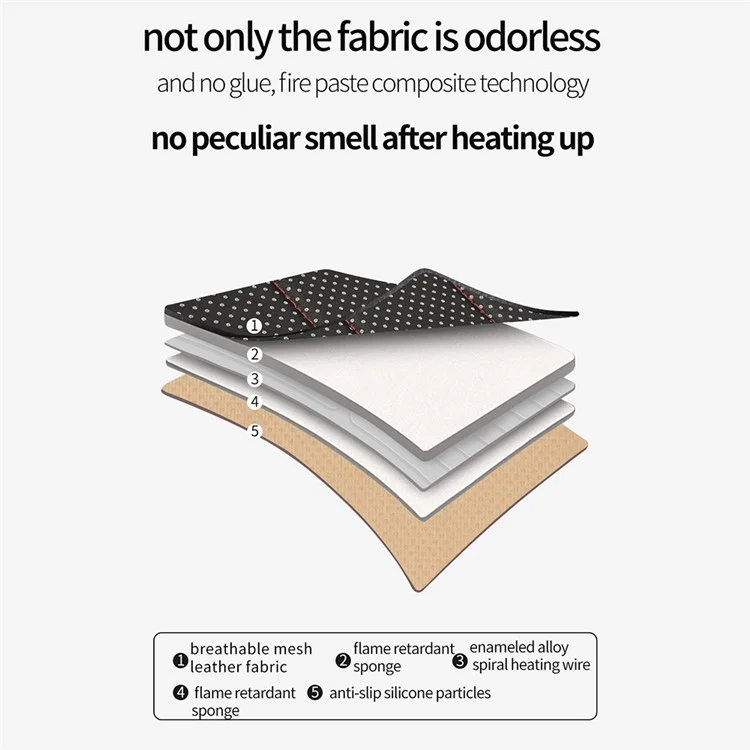Universal 12V / 24V Car Seat Heater Cushion Winter Keep Warmer Heating Cover Pad - Black