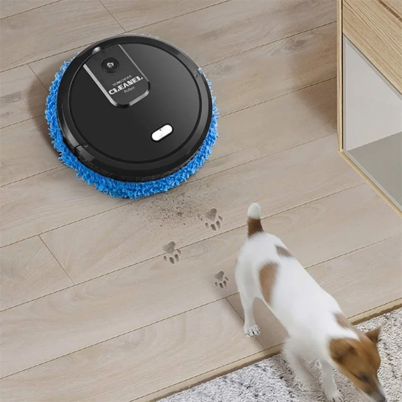 K555 Mop Cleaner Rechargeable Intelligent Sweep Vacuum Cleaner Humidifying Spray Robot Cleaner - Red