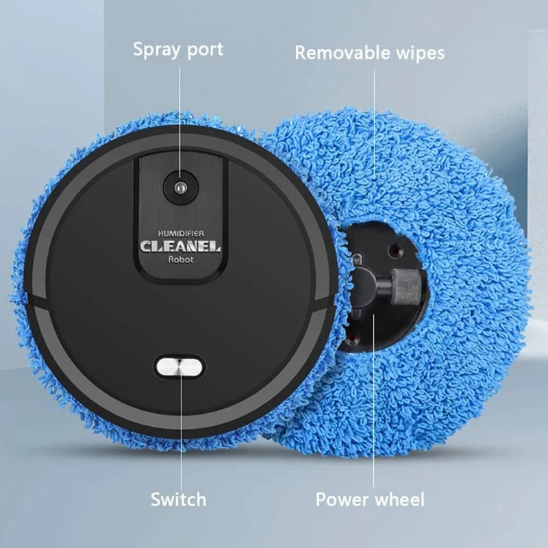 K555 Mop Cleaner Rechargeable Intelligent Sweep Vacuum Cleaner Humidifying Spray Robot Cleaner - Red