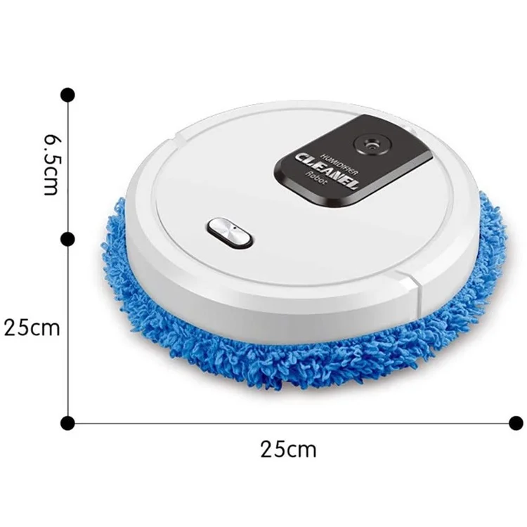 K555 Mop Cleaner Rechargeable Intelligent Sweep Vacuum Cleaner Humidifying Spray Robot Cleaner - White
