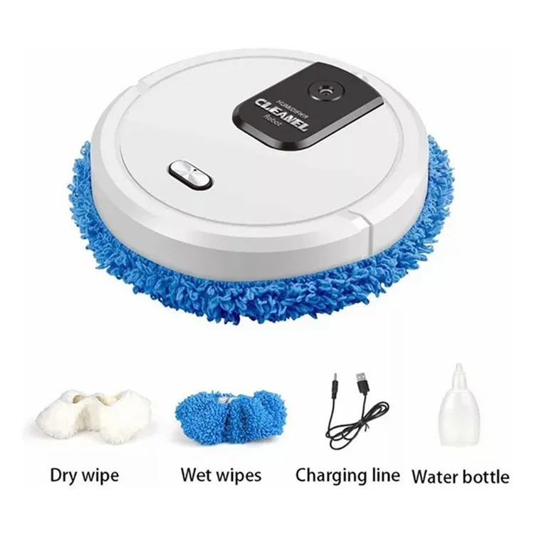 K555 Mop Cleaner Rechargeable Intelligent Sweep Vacuum Cleaner Humidifying Spray Robot Cleaner - White