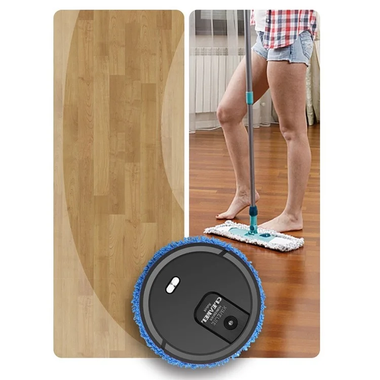 K555 Mop Cleaner Rechargeable Intelligent Sweep Vacuum Cleaner Humidifying Spray Robot Cleaner - White