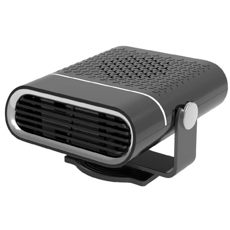 Désembuage de voiture portable 2-en-1 24V Ventilateur de chauffage réglable Montage automobile Chauffage 150W Véhicule Chauffage Ventilateurs de refroidissement - Noir