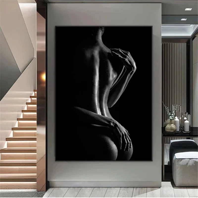 60*80cm Bare Back Frameless Canvas Painting Wall Art Decoration for Living Room Bedroom