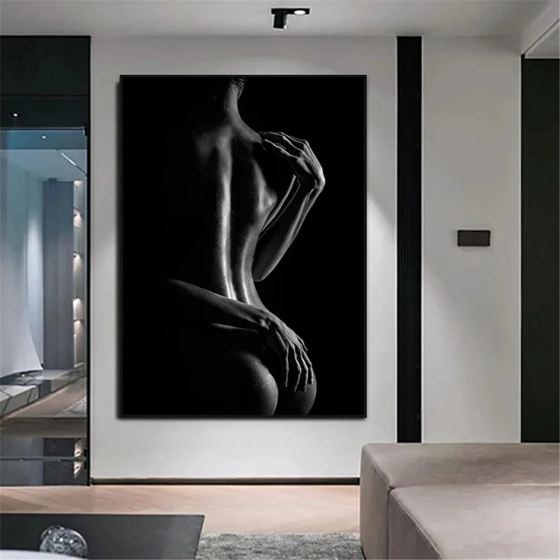 60*80cm Bare Back Frameless Canvas Painting Wall Art Decoration for Living Room Bedroom
