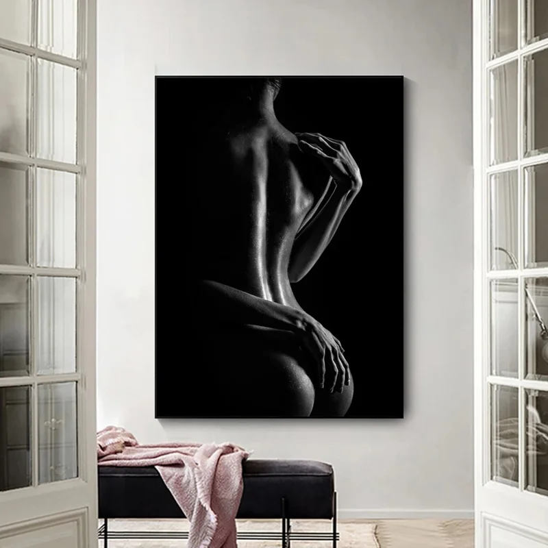 60*80cm Bare Back Frameless Canvas Painting Wall Art Decoration for Living Room Bedroom