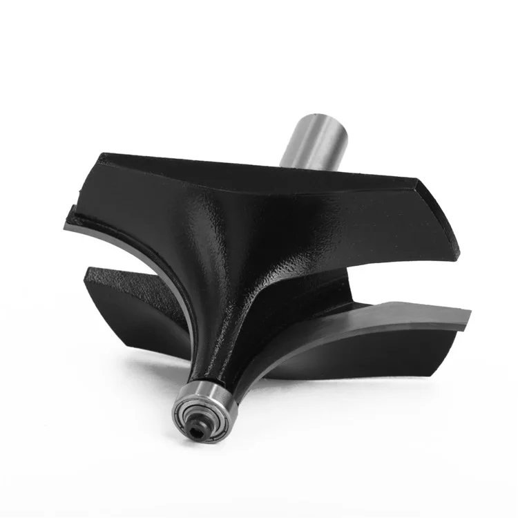 1 / 2 Inch Shank High Hardness Round Over Bit Tungsten Steel Alloy Cutter Wood Line Edge Trimmer for Woodworking - Black