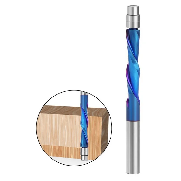 Fresa de Liga para Entalhamento de Madeira, MDF, Ferramenta de Roteamento Woodworking - Fresa de Compressão 1/4*1*3"