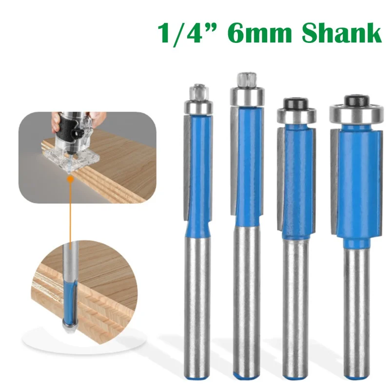 6mm Schaft Wolframstahllegierung Fräser Router Bit Gravurwerkzeuge Holz MDF Schnitzwerkzeug - 6x1 / 2x25.4mm