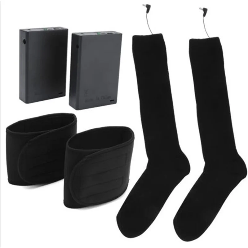 Calze riscaldate per l'inverno con Stretch, Calze riscaldate elettricamente Long Tube per sci outdoor (Taglia 36-43)