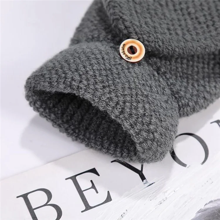 1 par de guantes eléctricos de calefacción USB para invierno con calentamiento de doble cara y tapa abatible - Gris oscuro
