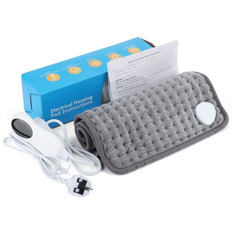 HAILICARE Elektrisches Heizungskissen waschbare Decke Körper beheizbare Matte Winterwärmer Kissen mit 3-Gang-Zeitschaltung (CE) - UK-Stecker