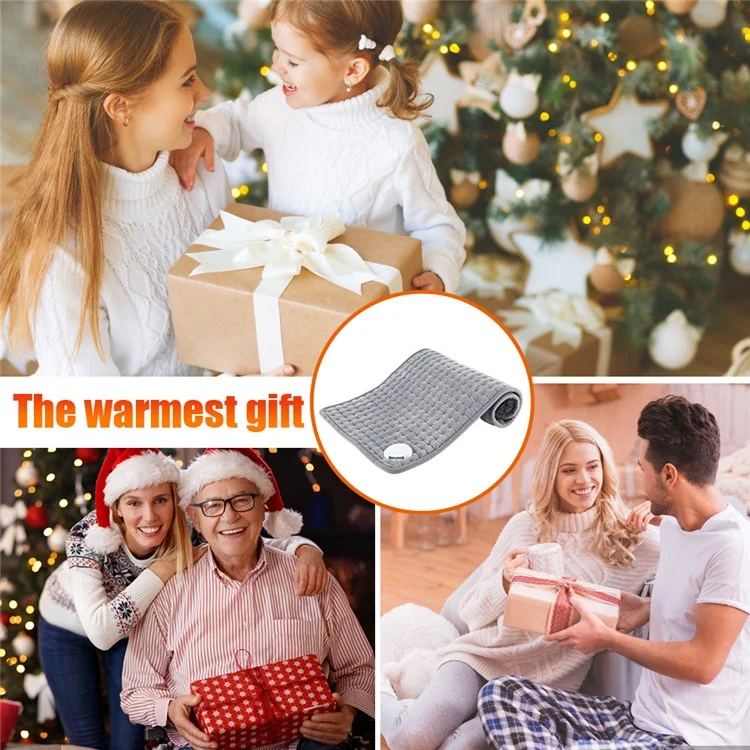 HAILICARE Elektrisches Heizungskissen waschbare Decke Körper beheizbare Matte Winterwärmer Kissen mit 3-Gang-Zeitschaltung (CE) - UK-Stecker