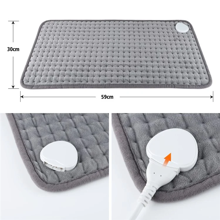 HAILICARE Elektrisches Heizungskissen waschbare Decke Körper beheizbare Matte Winterwärmer Kissen mit 3-Gang-Zeitschaltung (CE) - UK-Stecker