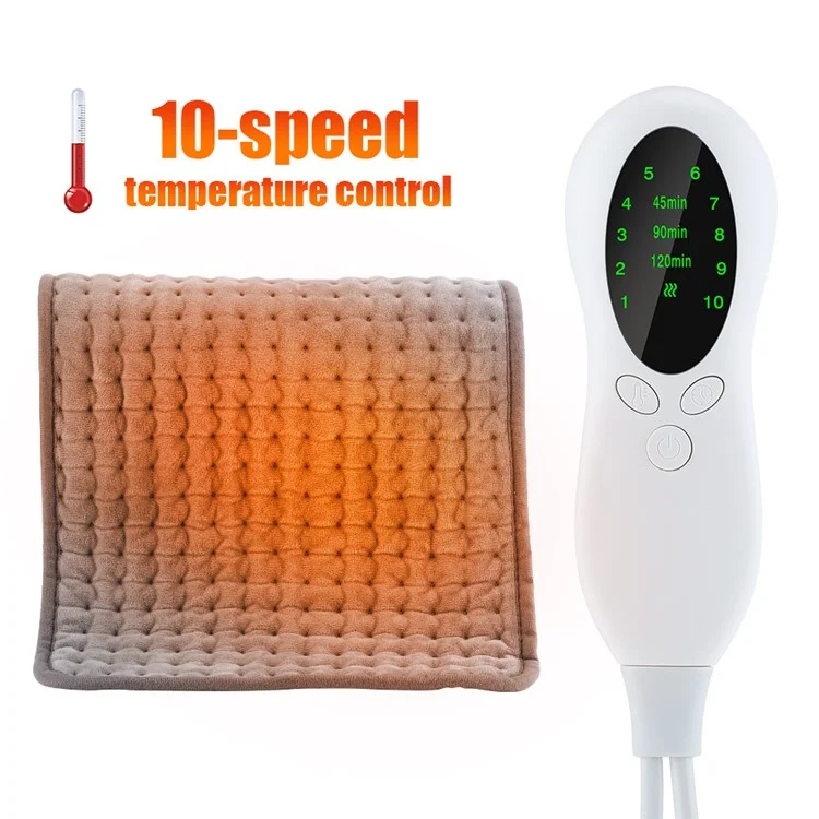 HAILICARE Elektrisches Heizungskissen waschbare Decke Körper beheizbare Matte Winterwärmer Kissen mit 3-Gang-Zeitschaltung (CE) - UK-Stecker