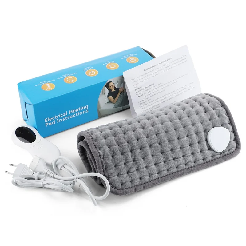 HAILICARE Elektrische Heizdecke, waschbar, Körperheizmatte, Winterwärmer, Kissen mit 3 Temperaturstufen und Zeitschaltuhr (CE) - EU-Stecker