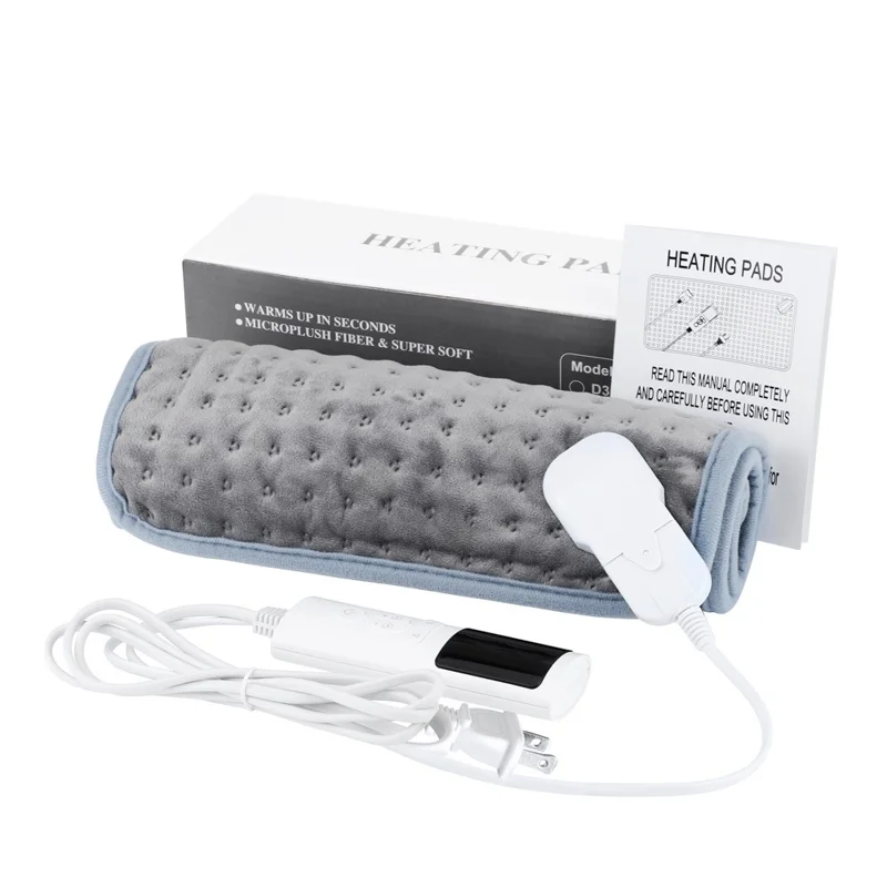HAILICARE Electric Heating Pad 9 Gear Temperature Adjustment Body Heated Mat Winter Warmer Cushion with 4 Gear Timing - US Plug