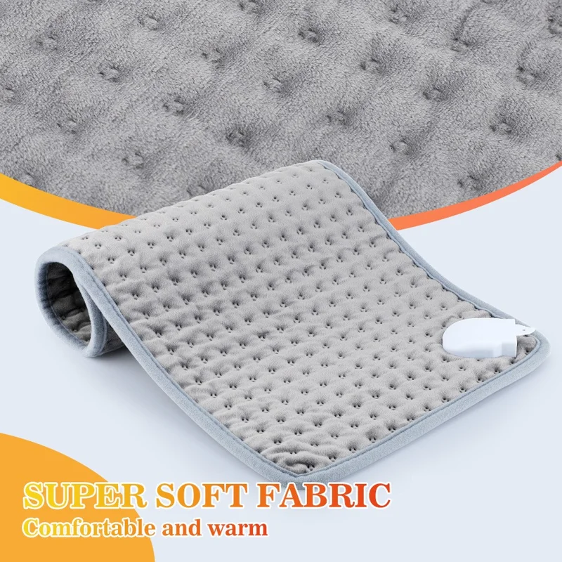 HAILICARE Electric Heating Pad 9 Gear Temperature Adjustment Body Heated Mat Winter Warmer Cushion with 4 Gear Timing - US Plug
