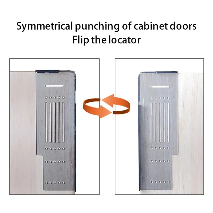 2Pcs / Set Cabinet Door Handle Drawer Pull Drill Template Mounting Kit for Home Decoration (ST)