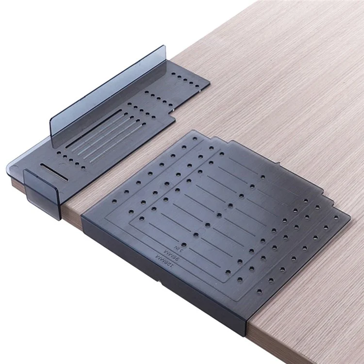 2Pcs / Set Cabinet Door Handle Drawer Pull Drill Template Mounting Kit for Home Decoration (ST)