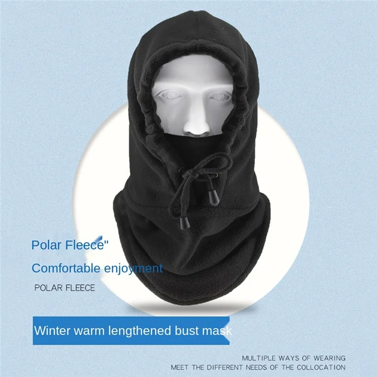 TT-DT Polar Fleece Balaclava Face Mask Windproof Neck Scarf Hood Warmer for Winter Outdoor Sports - Purple