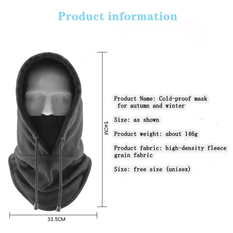 TT-DT Polar Fleece Balaclava Face Mask Windproof Neck Scarf Hood Warmer for Winter Outdoor Sports - Purple