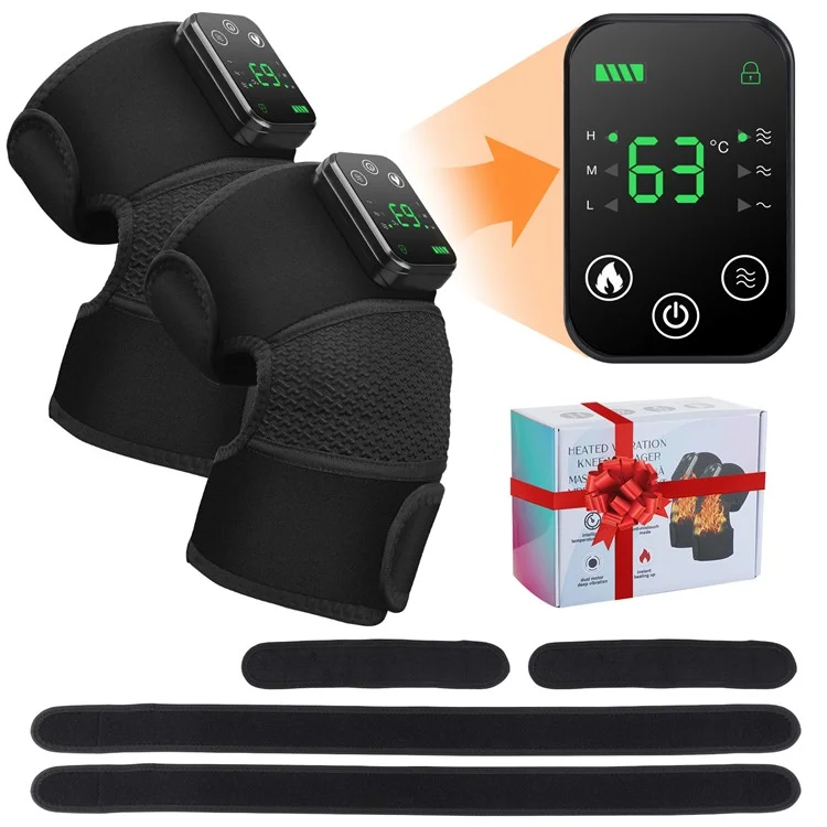 HAILICARE 1 Pair Winter Electric Heating Knee Vibration Massager Knee / Elbow / Shoulder Physiotherapy Instrument (CE / ROHS / FCC Certified)