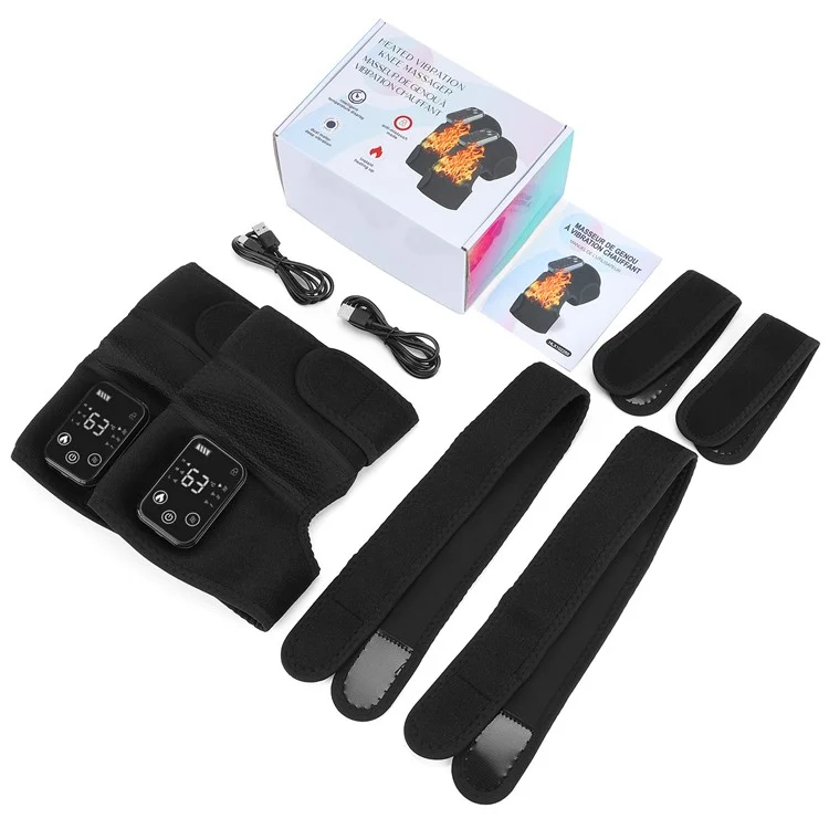 HAILICARE 1 Pair Winter Electric Heating Knee Vibration Massager Knee / Elbow / Shoulder Physiotherapy Instrument (CE / ROHS / FCC Certified)
