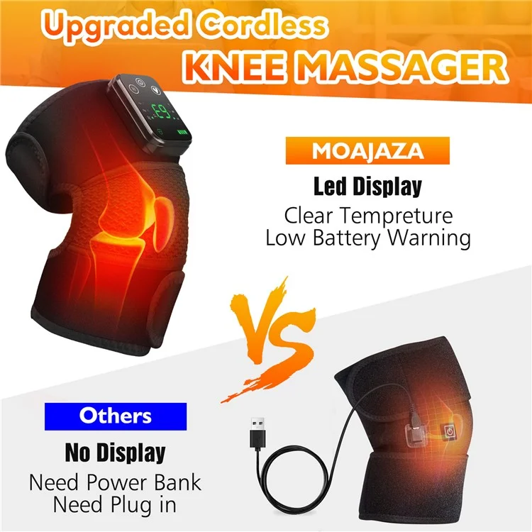 HAILICARE 1 Pair Winter Electric Heating Knee Vibration Massager Knee / Elbow / Shoulder Physiotherapy Instrument (CE / ROHS / FCC Certified)