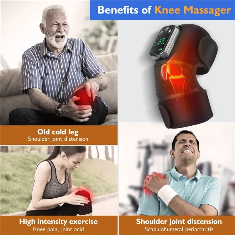 HAILICARE 1Pc Electric Heating Knee Massager Knee / Elbow / Shoulder Hot Compress Physiotherapy Instrument (CE / ROHS / FCC Certified)