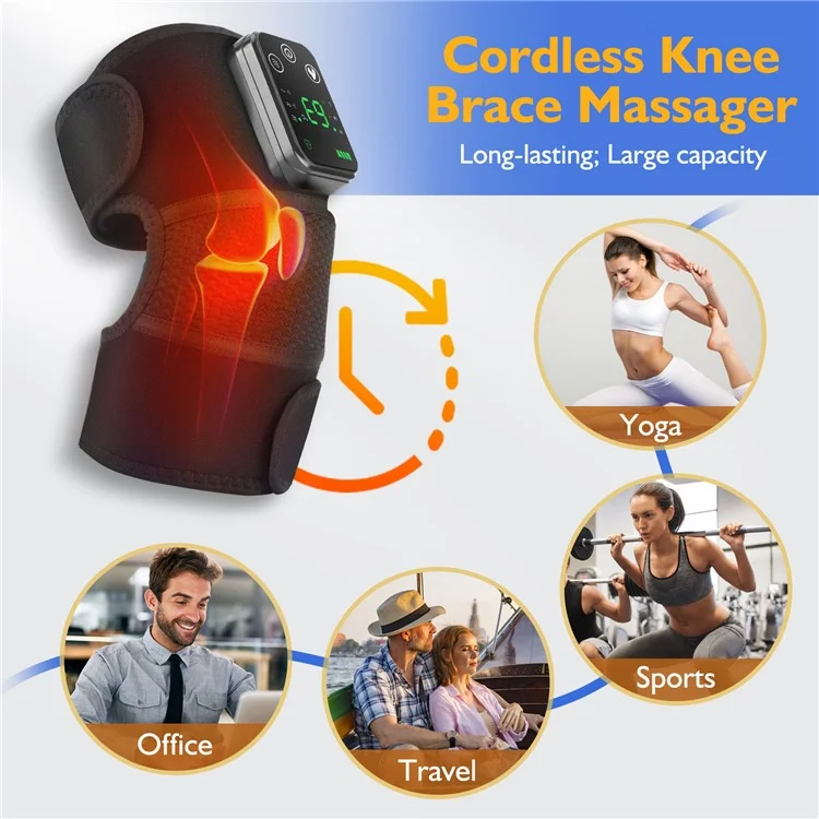 HAILICARE 1Pc Electric Heating Knee Massager Knee / Elbow / Shoulder Hot Compress Physiotherapy Instrument (CE / ROHS / FCC Certified)