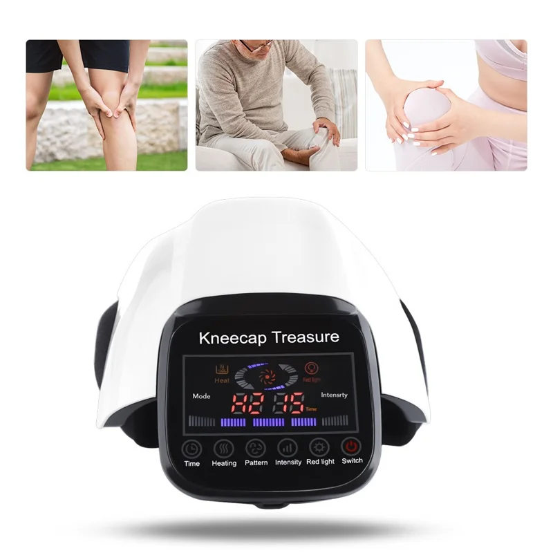 LCD Smart Heating Knee Massager Red Light Physiotherapy Pressure Massager Elbow Knee Electric Warmer