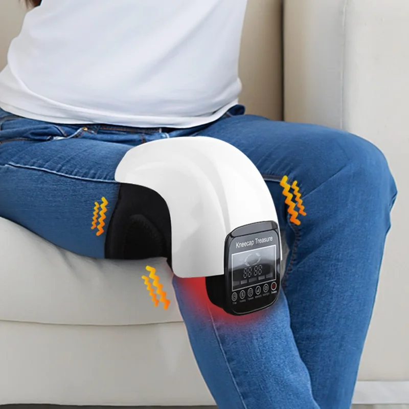LCD Smart Heating Knee Massager Red Light Physiotherapy Pressure Massager Elbow Knee Electric Warmer